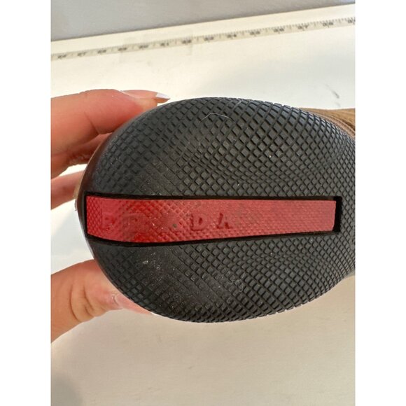 Prada Womens Boot AMPUTEE - LEFT SHOE ONLY - Sz 38 Beige Ankle Side-Zip Sporty - Picture 4 of 11